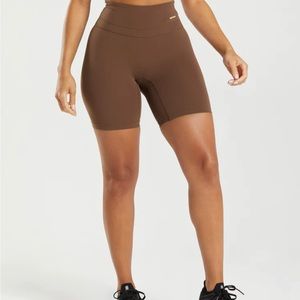 Gymshark x Whitney Simmons V3 Dandelion Brown Biker Shorts